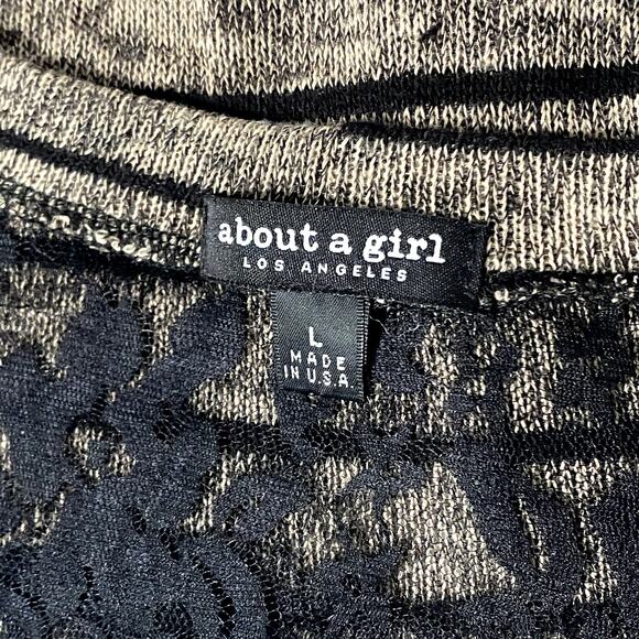 Vintage y2k About A Girl LA Striped Lace Gothic Grunge Cardigan - Picture 10 of 12